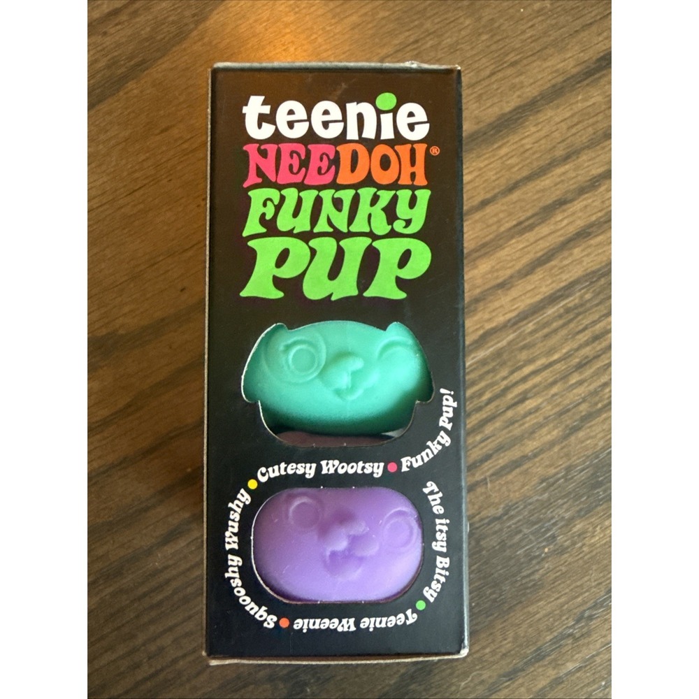 Schylling Teenie NeeDoh Funky Pup Tactile Squeeze Toy 3 Pack Ages 3+